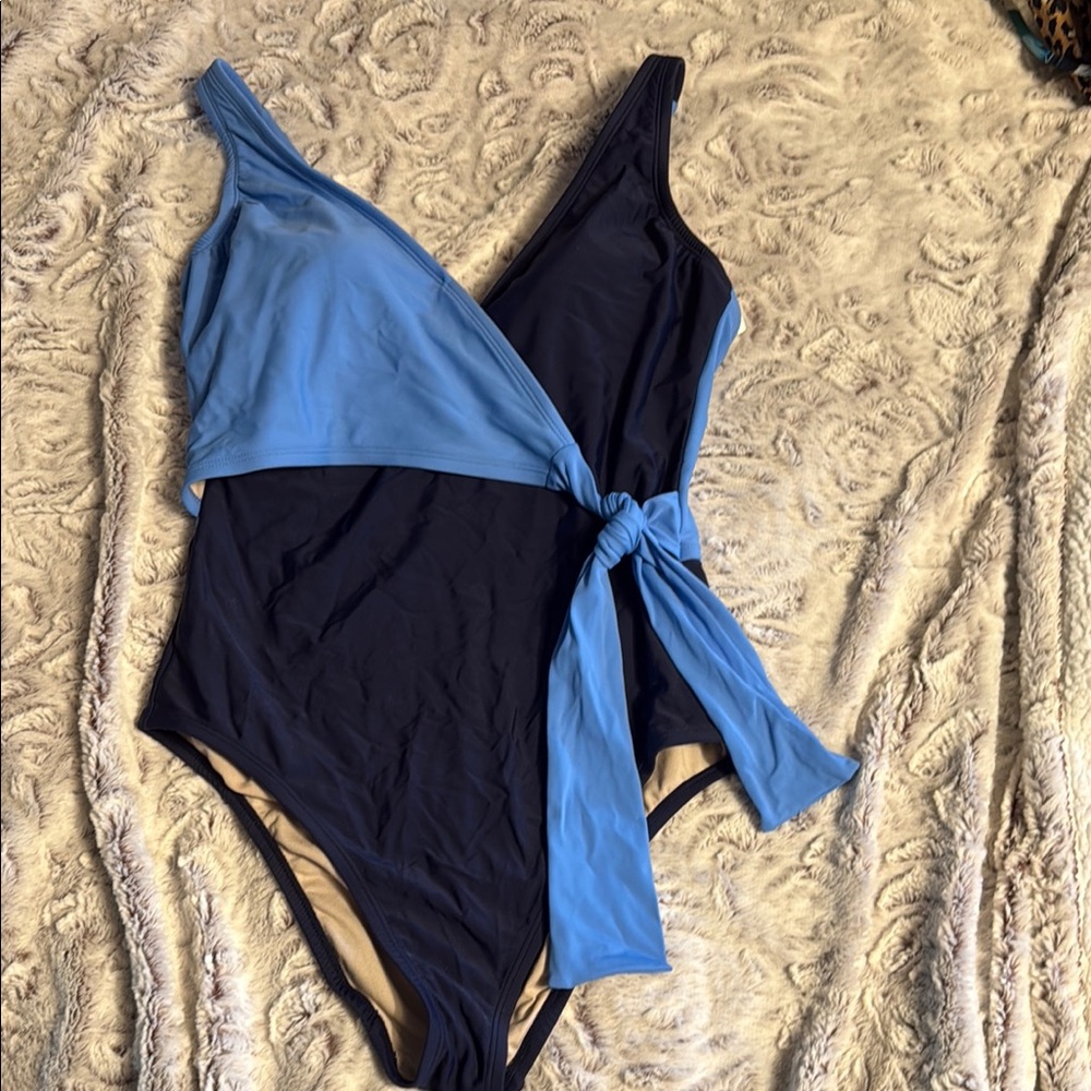 Blue and Navy One-Piece Swimsuit - Like New